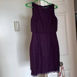 AMERICAN LIVING Purple Lace Dress